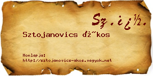 Sztojanovics Ákos névjegykártya